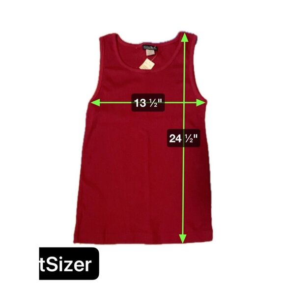 Vintage Hunters Run NWT Red Sleeveless Scoop Neck Tank Top SZ Large - Picture 7 of 7